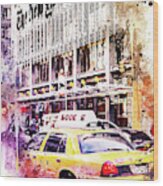 Nyc Watercolor Collection - Look Wood Print