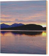 Sunset Oban - Reflections Series #4 - Scotland, Uk - 2005 Panoramic 3/10 Wood Print