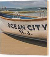 Ocean City Life Boat Ready Wood Print