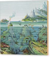 Oceanic Scene, 1893 Wood Print