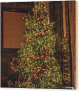 Old Fashioned Christmas Tree Wood Print