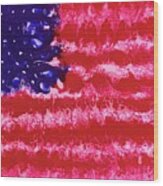 Old Glory Wood Print