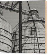 Old Grain Silo Wood Print