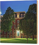 Old Main Panorama - University Of Arkansas Campus Wood Print