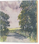 Country Lane Near Hornsea Wood Print