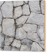Old Rock Wall Texture Background Wood Print