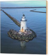 Old Saybrook Outer Lighthouse #1 Wood Print