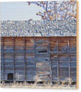 Old Small Barn Wood Print