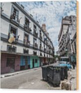 Old Street. Havana. Cuba Wood Print