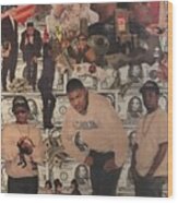 Ole Skool Rappers Collage 1 Wood Print