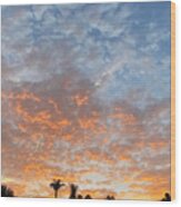 Orange County August Sunset Wood Print