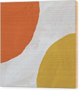 Orange, Yellow And White Wood Print