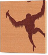 Orangutan Silhouette - Scandinavian Nursery Decor - Animal Friends - For Kids Room - Minimal Wood Print