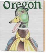 Oregon Duck Wood Print