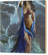 Original Female Nude Jean Storm Goddess Wood Print