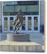Oscar Robertson Statue In Front Of University Of Cincinnati Fifth Third Arena  5318 Wood Print