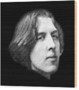 Oscar Wilde Close-up Portrait Wood Print