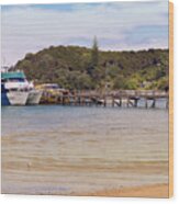 Otehei Bay Jetty, Bay Of Islands, New Zealand Wood Print