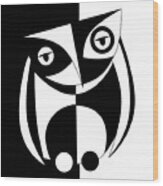 Owl Nature Minimalism Wood Print