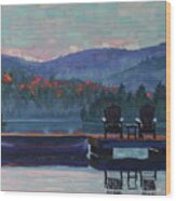 Oxtongue Morning Empty Chairs Wood Print