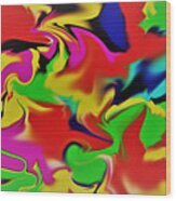 Paint Splash Party - Abstract Wood Print