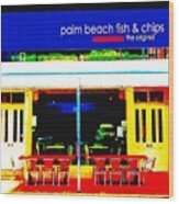 Palm Beach Fish And Chips   Pub Wood Print