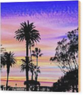 Palm Sunset - No. 1 Wood Print