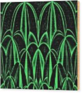 Palm Tree Green Wood Print
