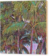 Palm Trees 681 Mosaic Wood Print