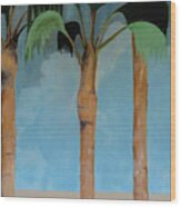 Palm Trees Plus Wood Print