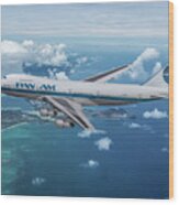 Pan American Flying To Hawaii Wood Print