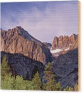 Panoramic View Middle Palisades Glacier Eastern Sierra Wood Print