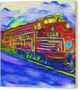 Party Train Wood Print