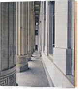 Passageway Of Pillars Wood Print