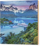 Patagonia Island Wood Print