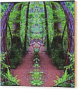Pathway To Heaven Sphereized With A Black Border Wood Print