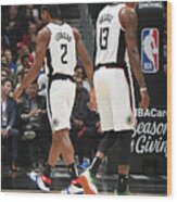 Paul George And Kawhi Leonard Wood Print