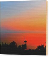 Peace Of Harmony Sunset  In The Bay Wood Print