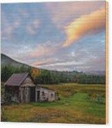 Peaceful Adirondack Morning Wood Print