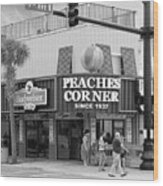 Peaches Corner Myrtle Beach Sc Bw Wood Print