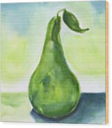 Pear One Wood Print