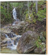 Pearl Cascade - White Mountains, New Hampshire Wood Print