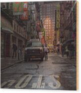 Pell Street, Chinatown Wood Print