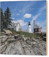 Pemaquid Point Lighthouse Maine Wood Print