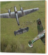 Percy Burton Hurricane Ramming Bf110 Wood Print