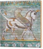 Persian Winged Bull Wood Print