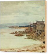 Pescadera, Chinese Fishing Village In Monterey Bay, California 1914 Wood Print