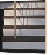 Phantom Shadows On Steps Wood Print