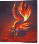 Phoenix Rising Wood Print