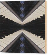 Pianoscape #3 - Piano Keyboard Abstract Mirrored Perspective Wood Print
